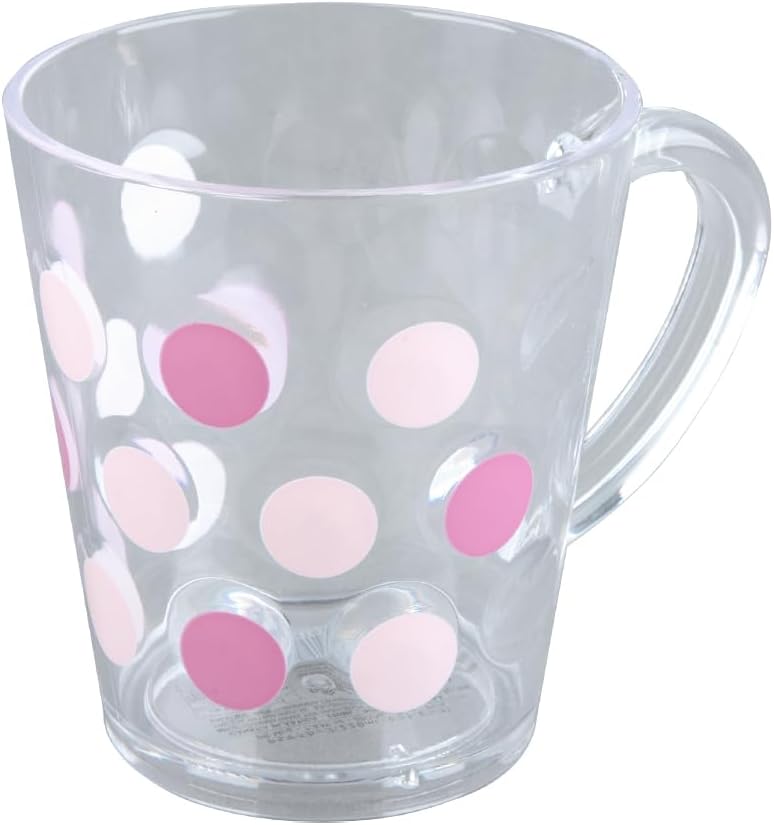 Daiso Dots Glass Mug | 220ml | Clear Durable Mug for Hot & Cold Beverages | Polka Dot Design - Image 3